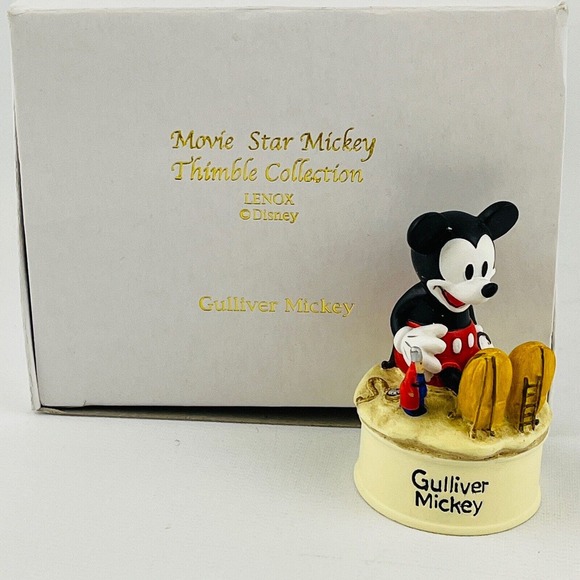 Disney Lenox Gulliver Mickey Movie Star Mickey Mouse Thimble Collection - Picture 6 of 6